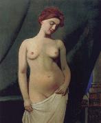 Felix Vallotton Female nude,Green Curtain oil painting artist